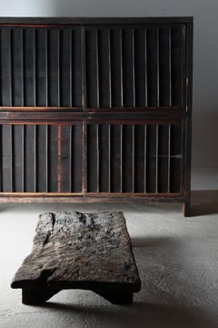 Grande table basse ancienne / Table de canapé / 19ème siècle / Wabi-Sabi Primitive