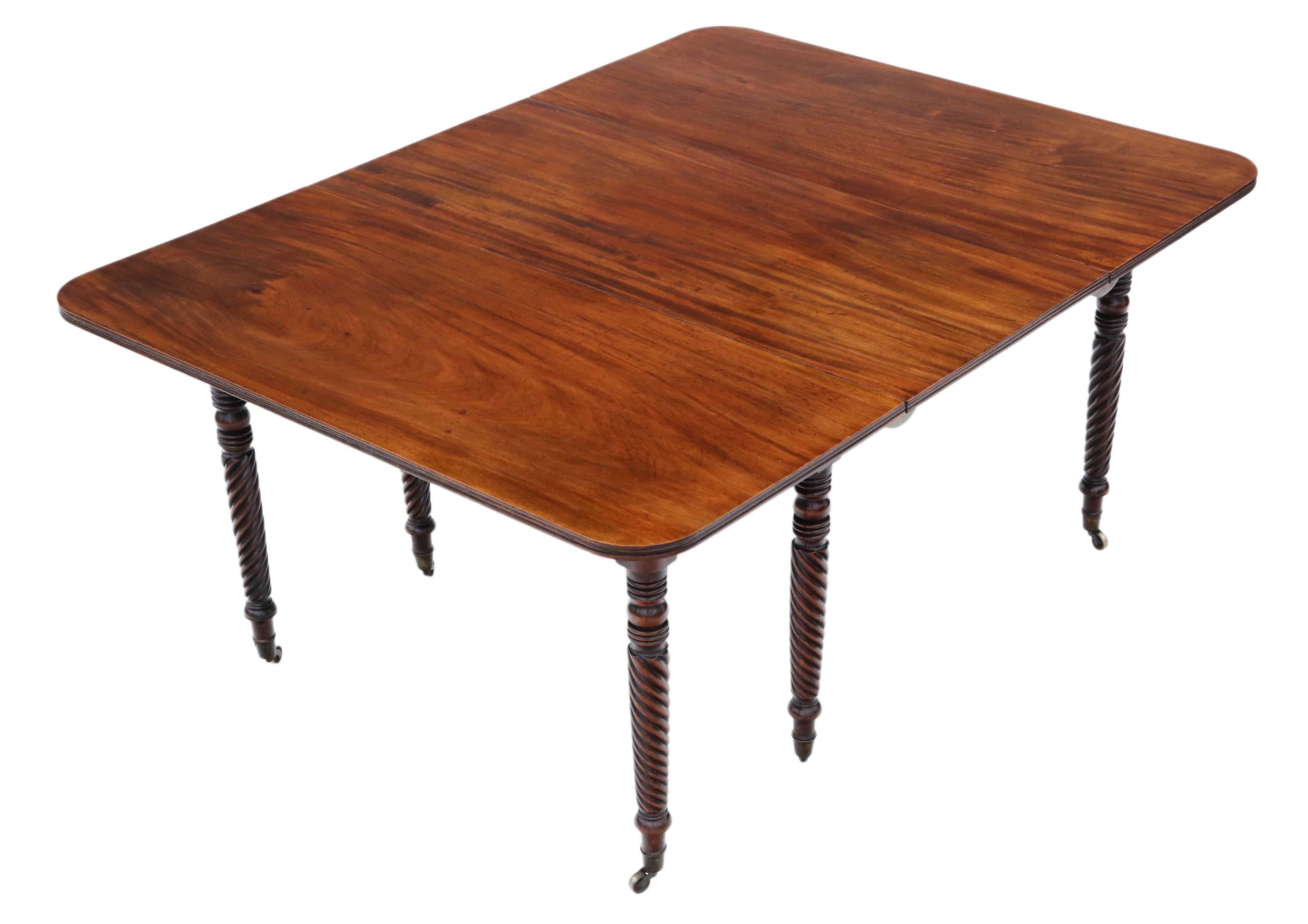 Antique Large Mahogany Extending Dining Table, 19th Century For Sale 2