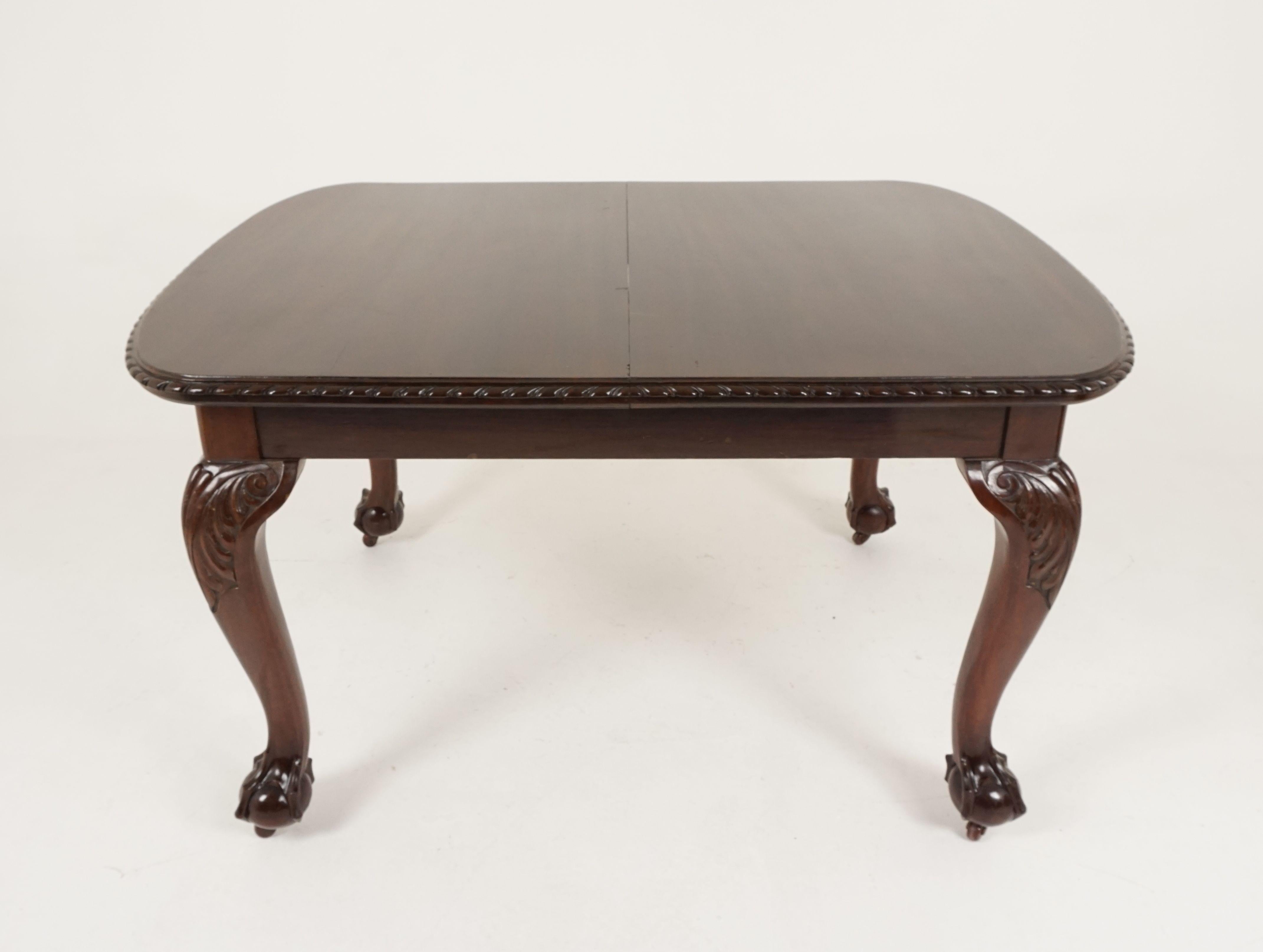 Antique Large Walnut Extending Dining Table, Scotland 1910, B2114 3