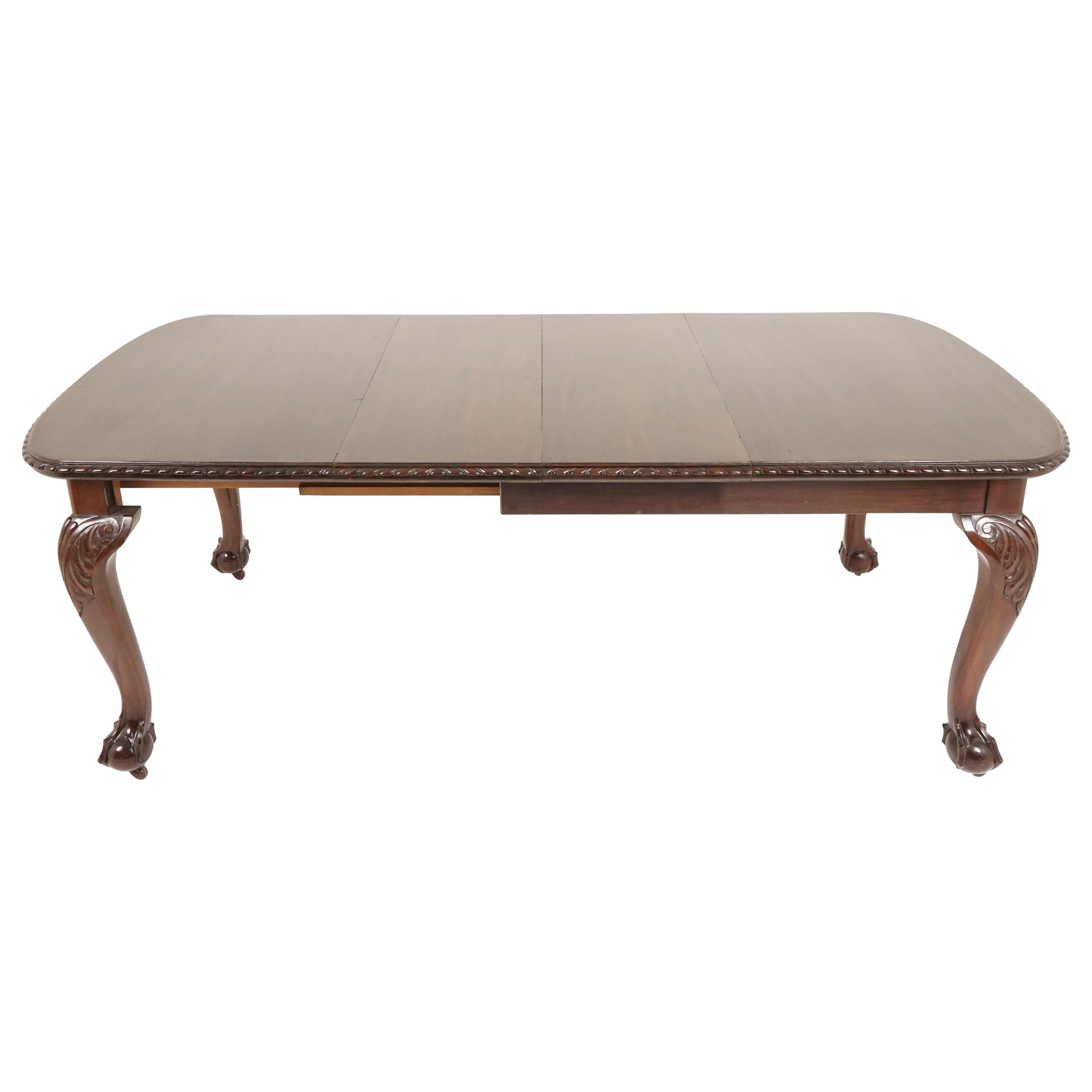 Extending Large Walnut Dining Room Table at 1stDibs