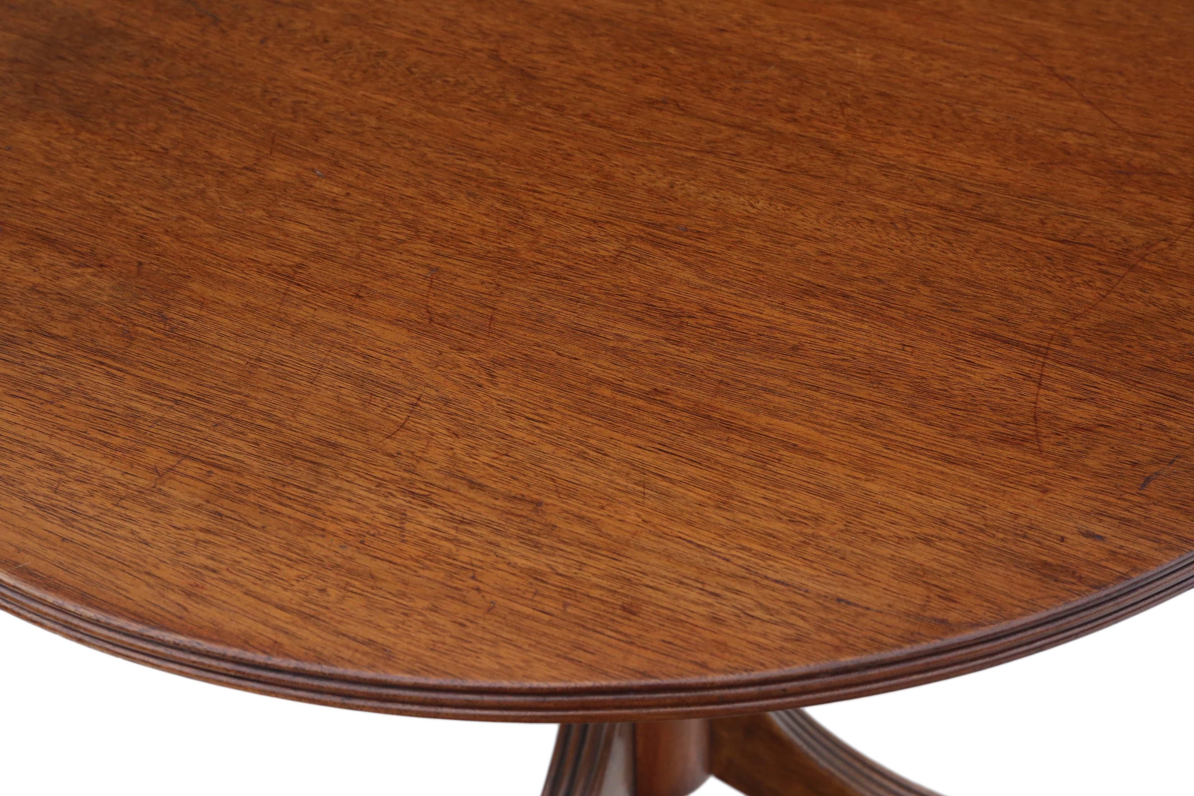 Antique Large Mahogany Extending Pedestal Dining Table In Good Condition In Wisbech, Cambridgeshire