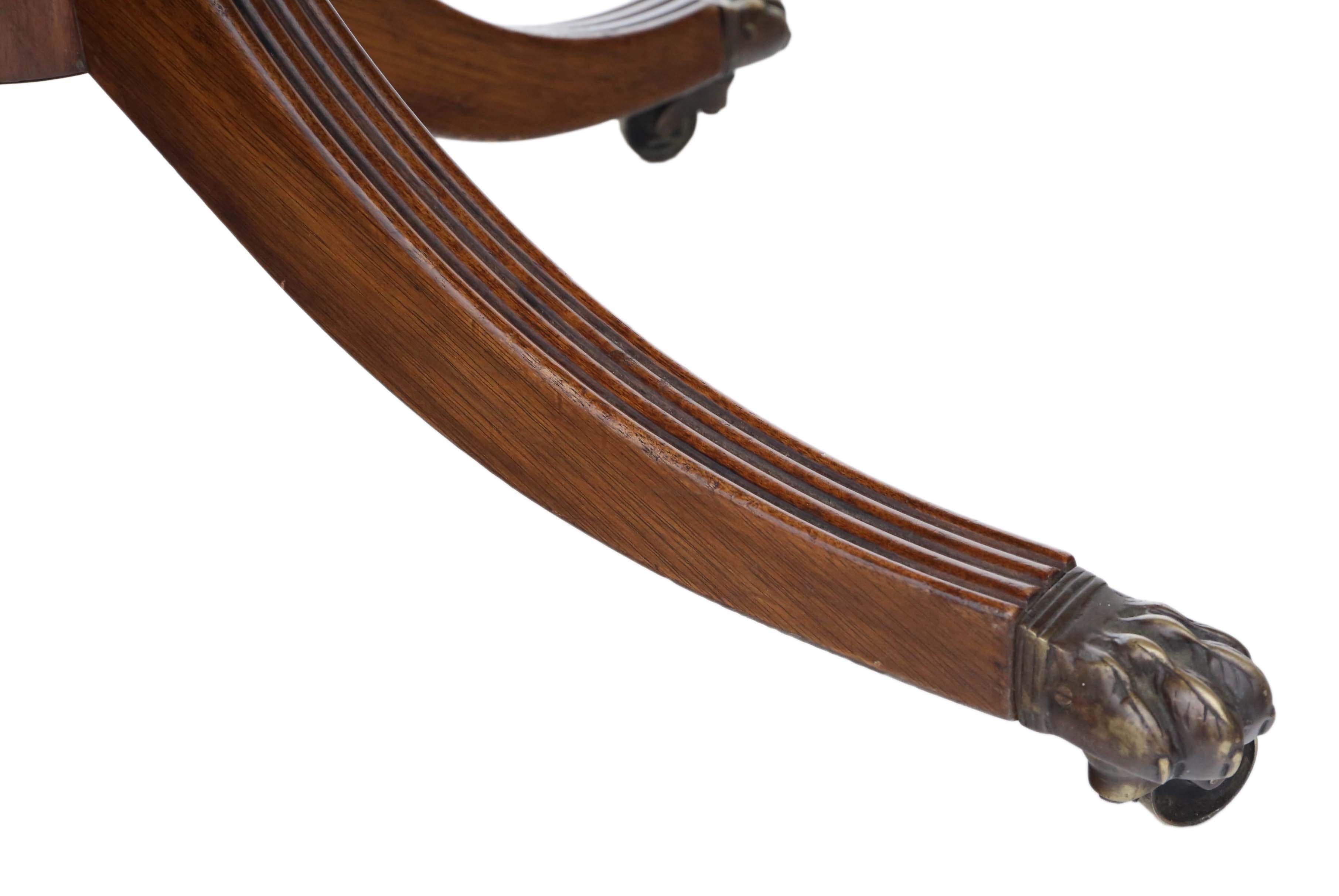 Antique Large Mahogany Extending Pedestal Dining Table 3