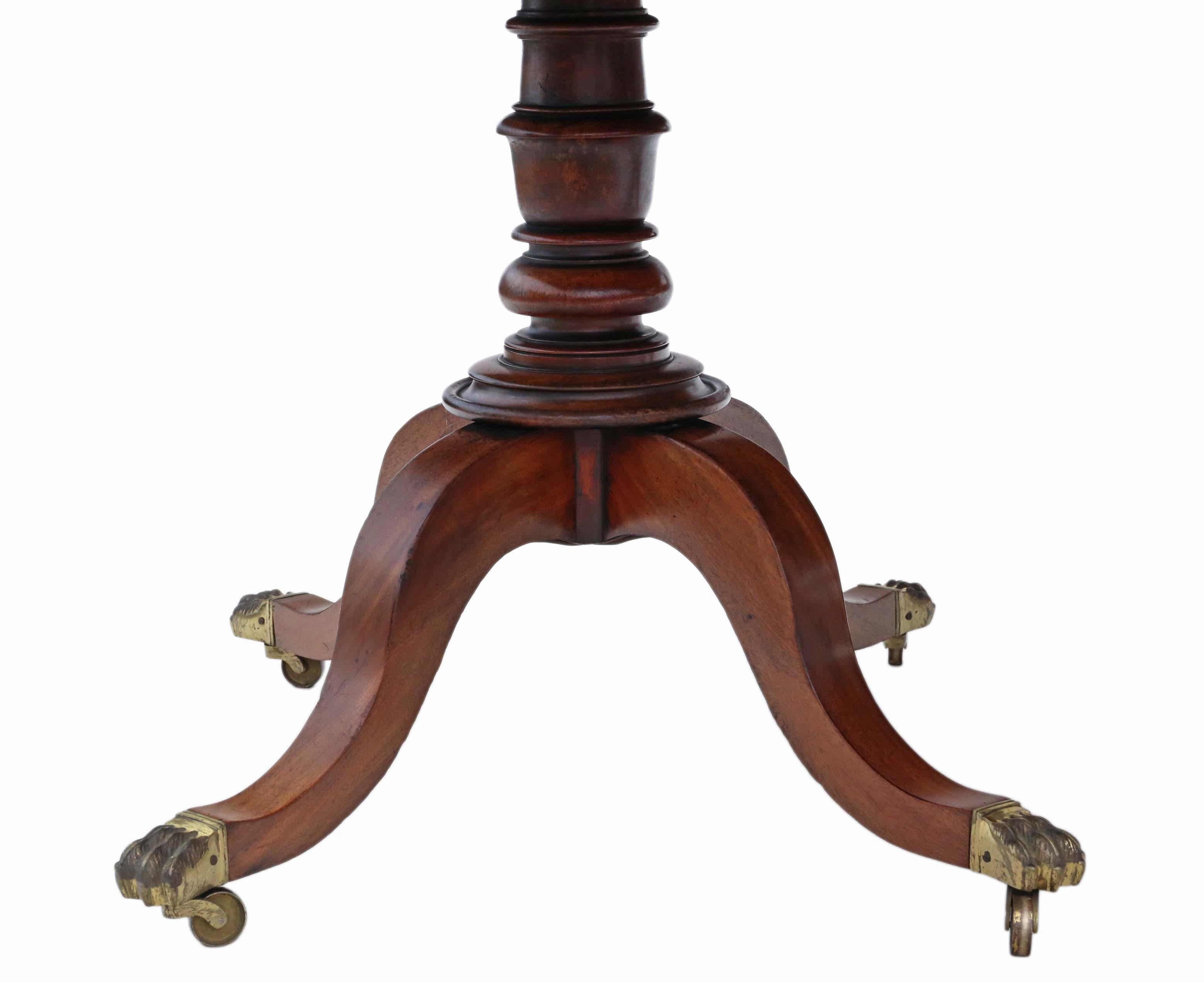 Antique Large Mahogany Extending Pedestal Dining Table 3
