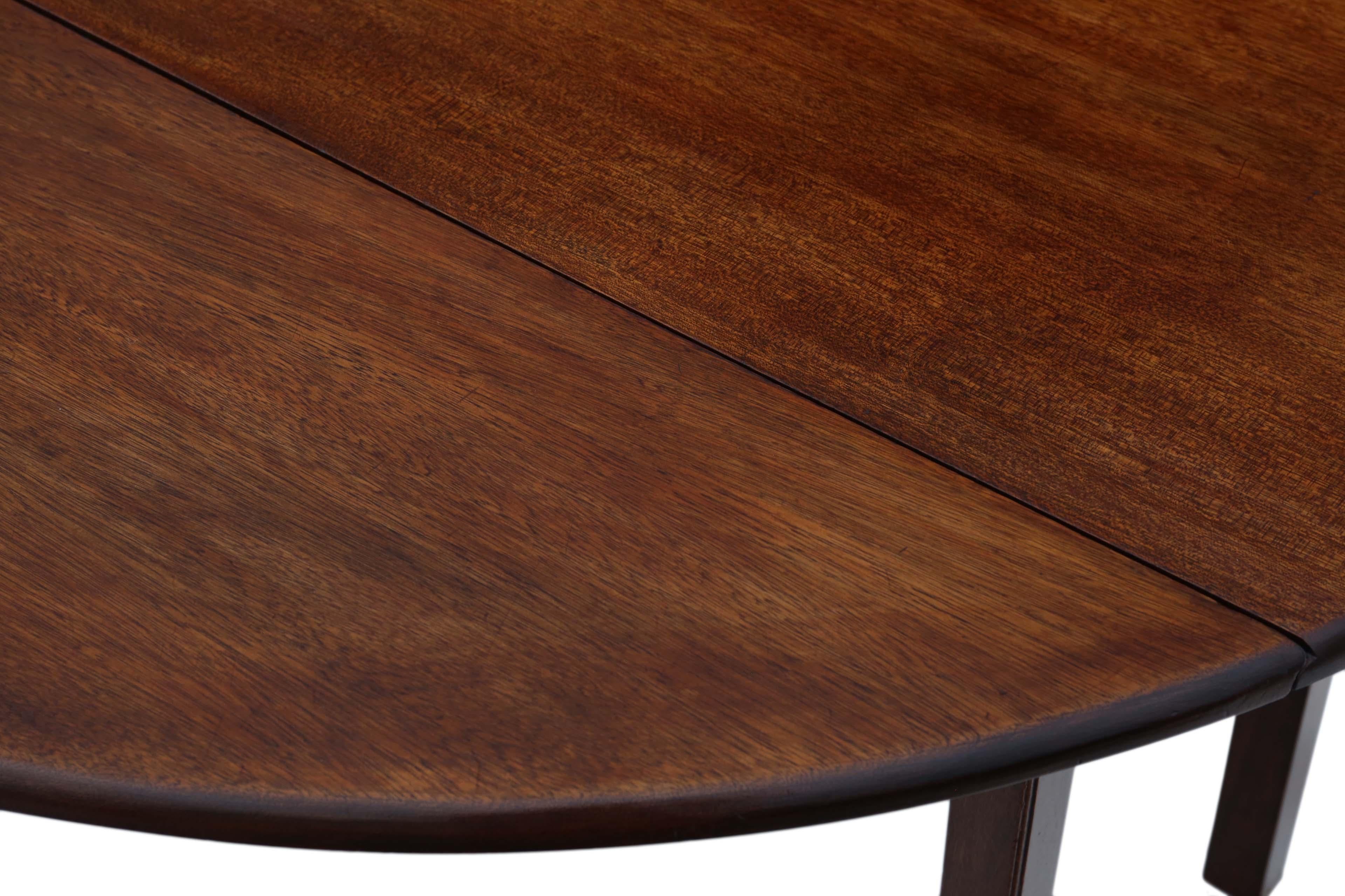 Early 20th Century Antique Large Mahogany Gateleg Wake Dining Table