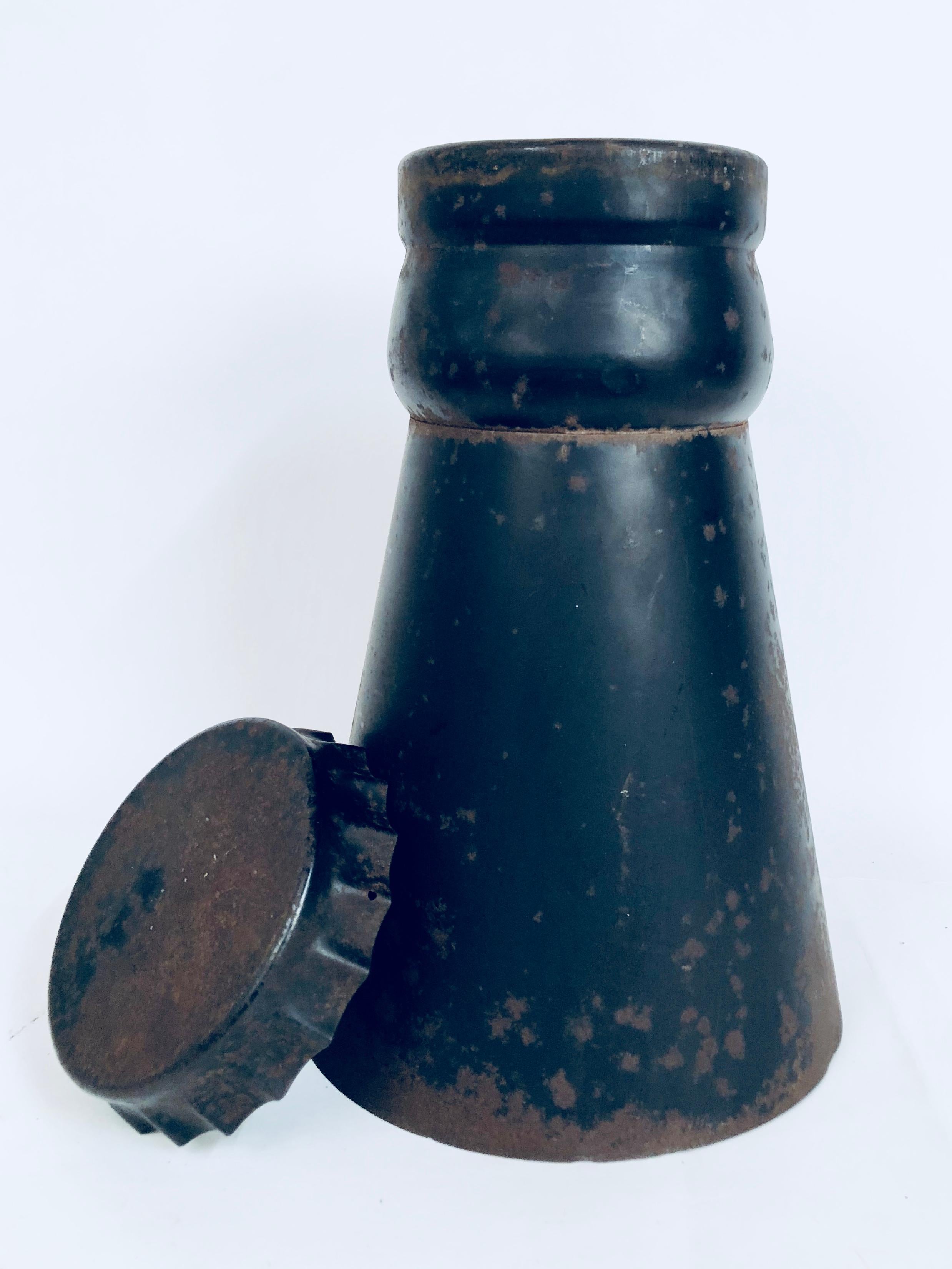 Mid-20th Century Antique Large Metal Soda Bottle Top Section from Advertising Piece, circa 1940
