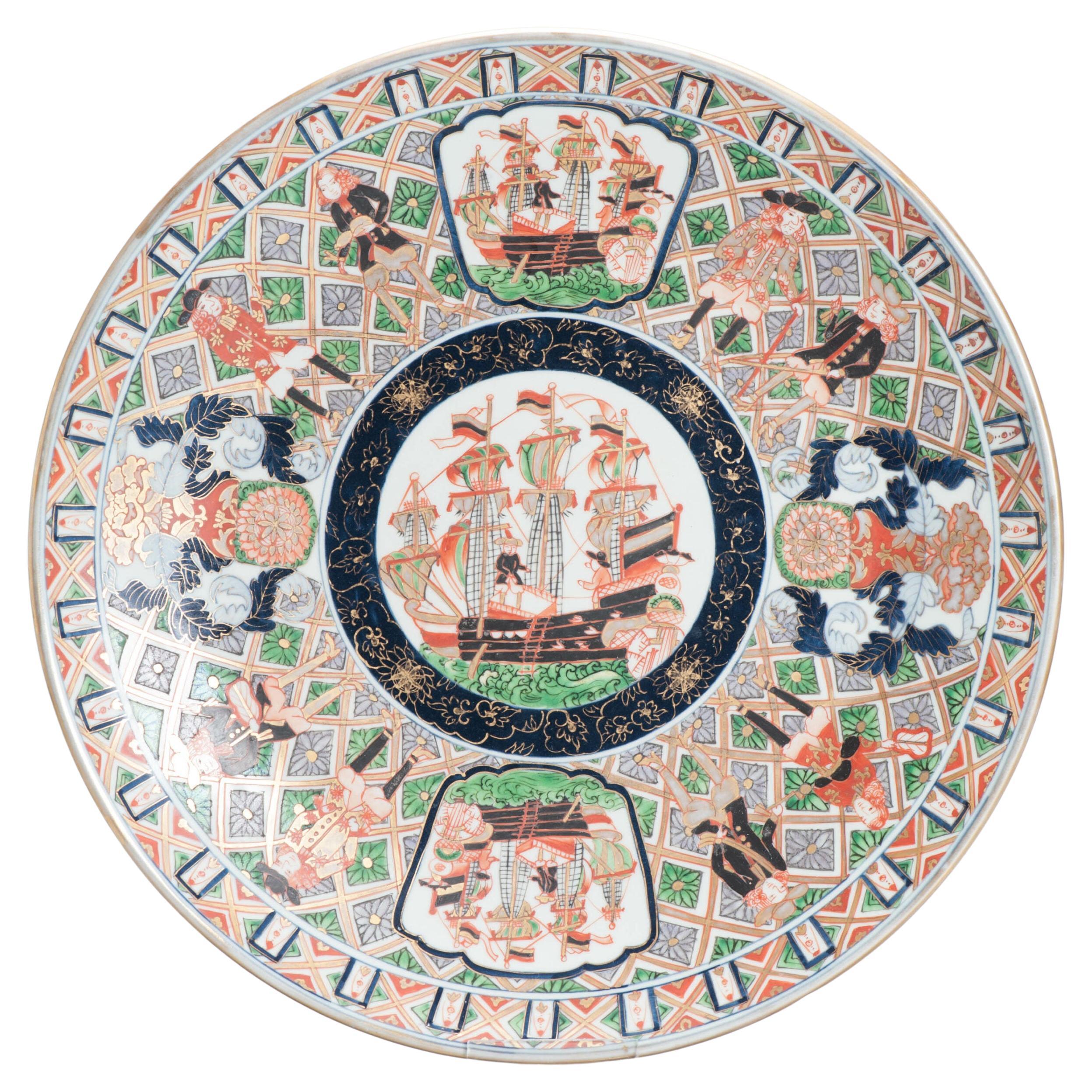 Antiguo Cargador de Platos Japonés Grande Nanban Periodo Edo,  Japón, ca 1800-1830