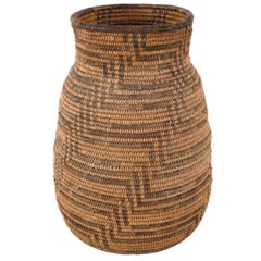 Antiker großer Apache-Olla-Korb der amerikanischen Ureinwohner