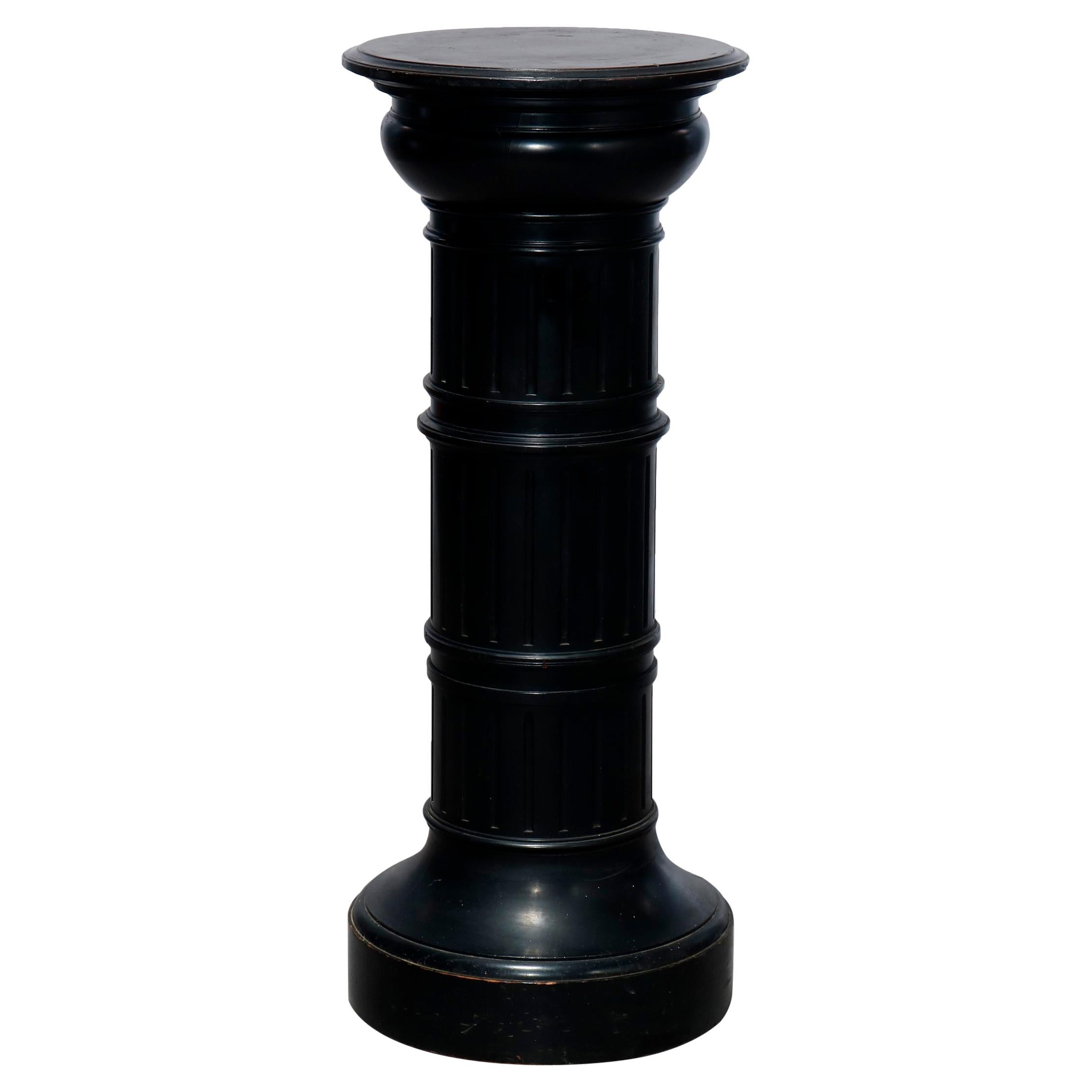 Antique Aesthetic Movement Ebonized Wood Sculpture Display Pedestal