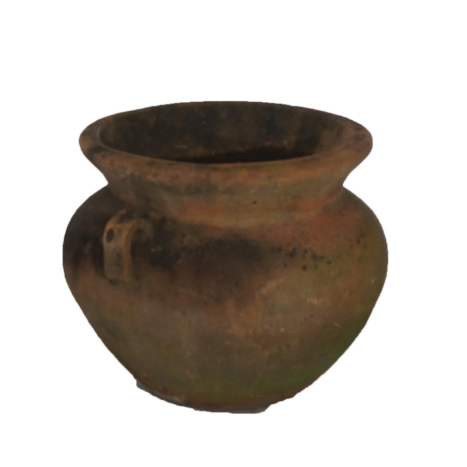 Antique Large Neoclassical Terra Cotta Garden Urn Patio Planter C1910 1