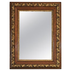 Antique Large Oak Gilt Wall Mirror Overmantle