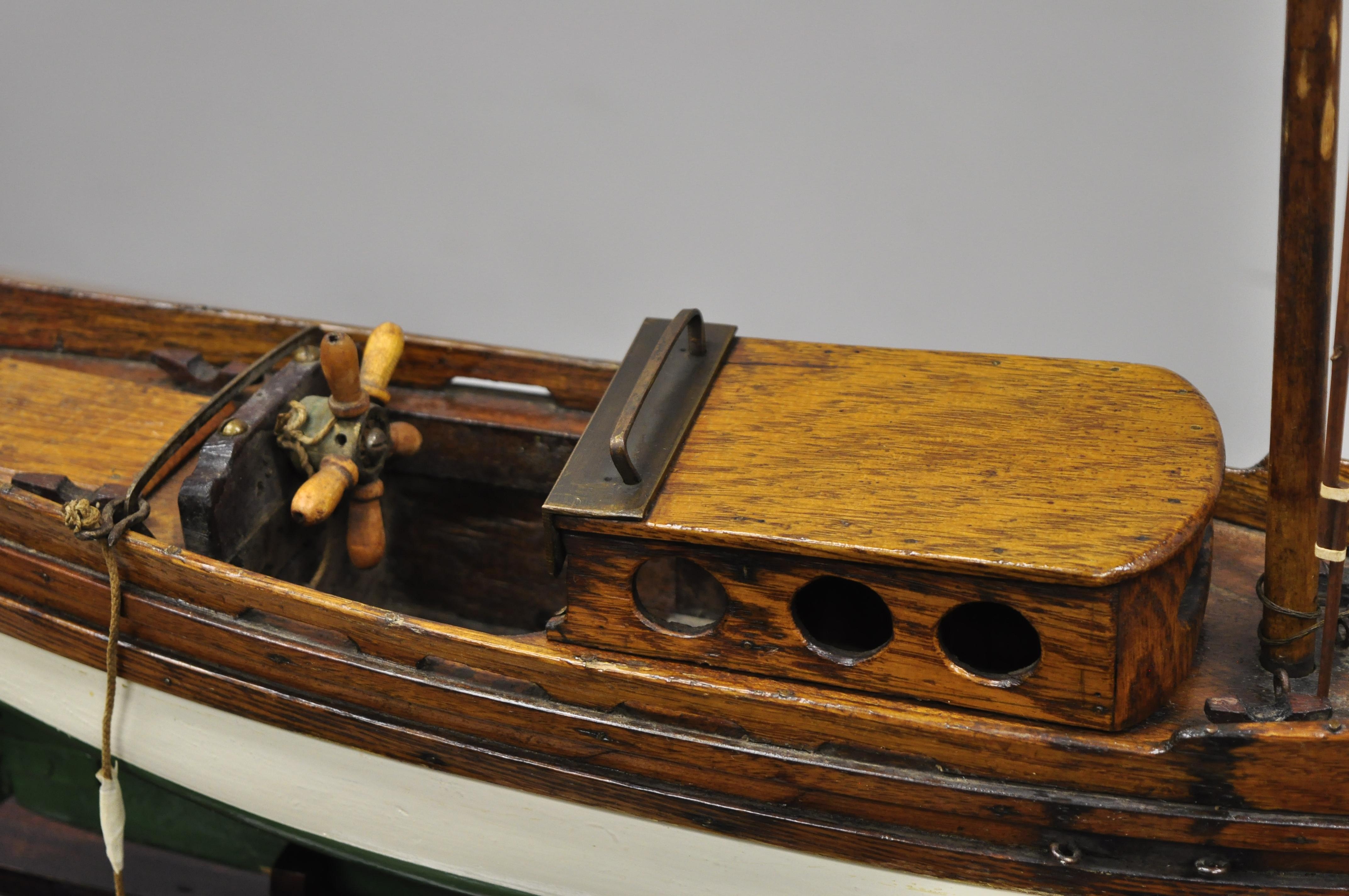 wooden model boat stand