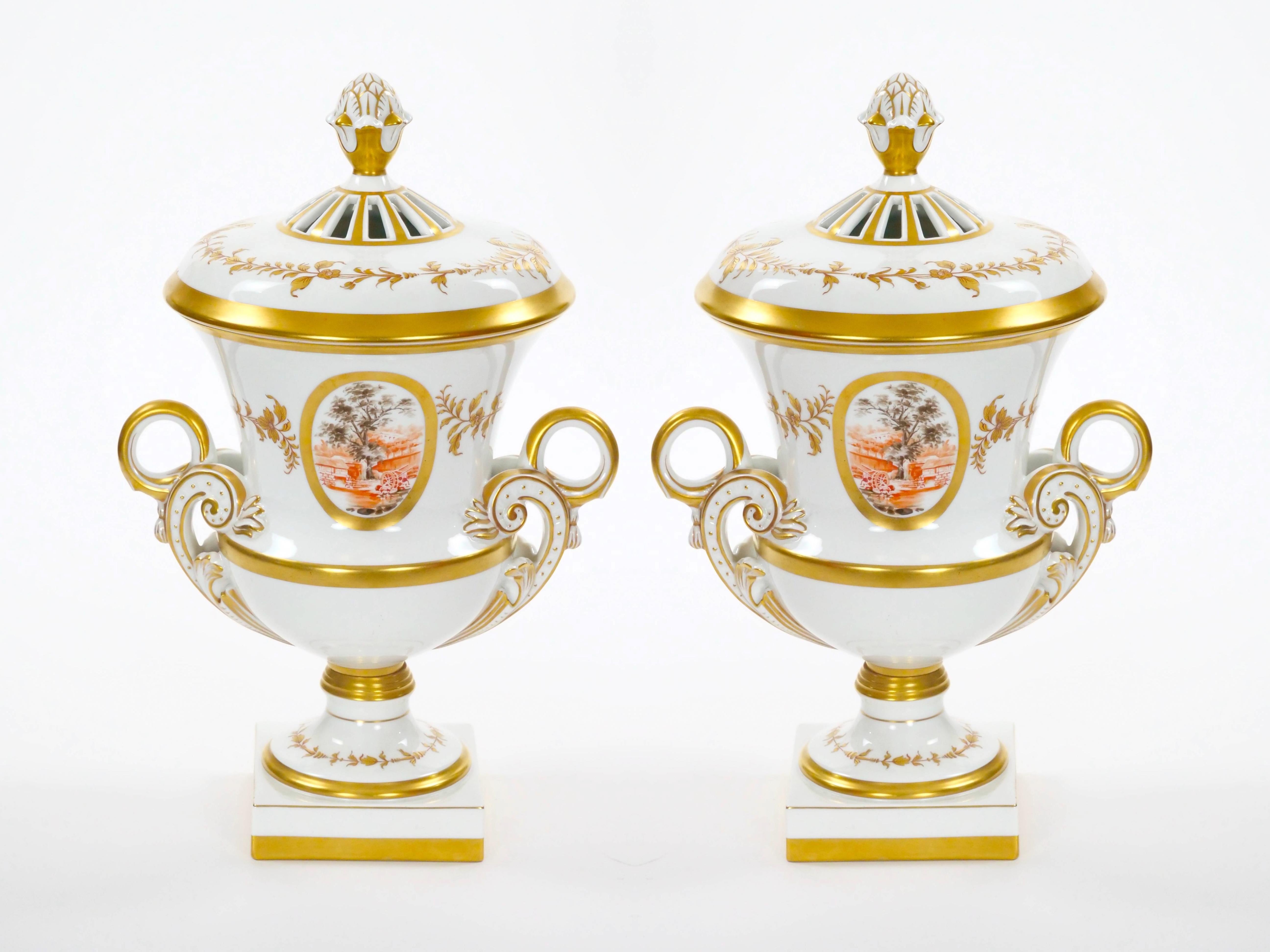 Urna da centrotavola decorativa francese Old Paris, di grandi dimensioni. in vendita 11