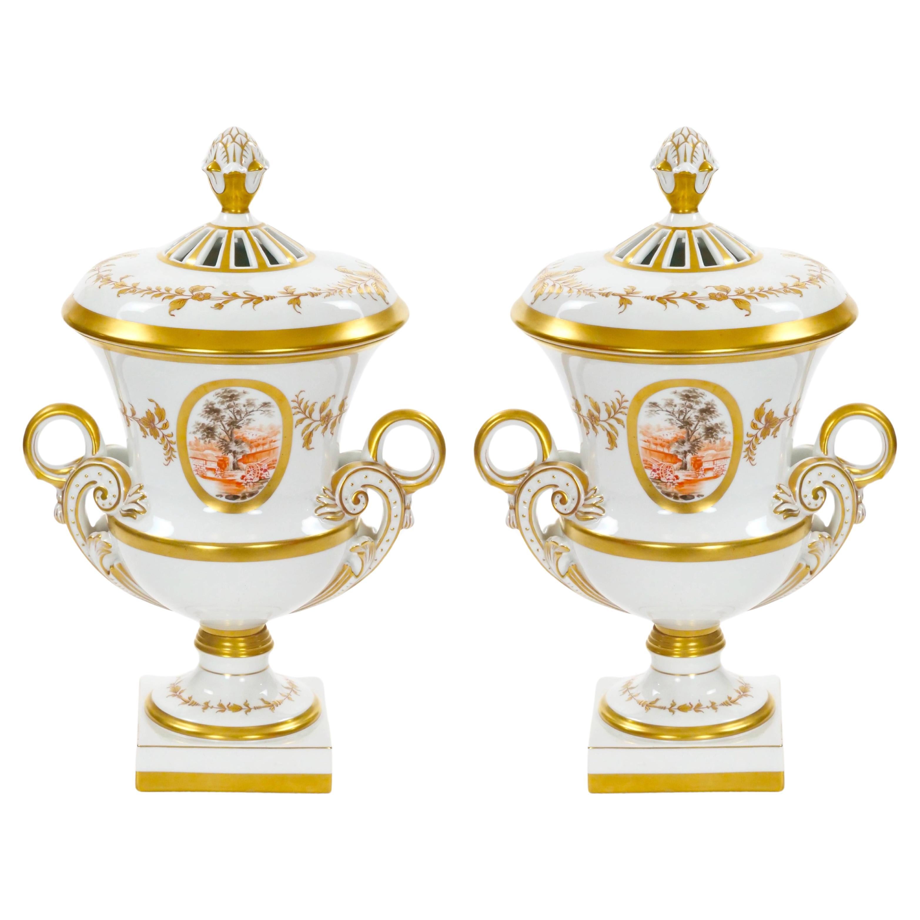 Urna da centrotavola decorativa francese Old Paris, di grandi dimensioni. in vendita