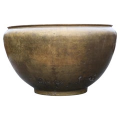 Vintage Large Oriental Japanese Chinese Bronze Jardiniere Planter Bowl