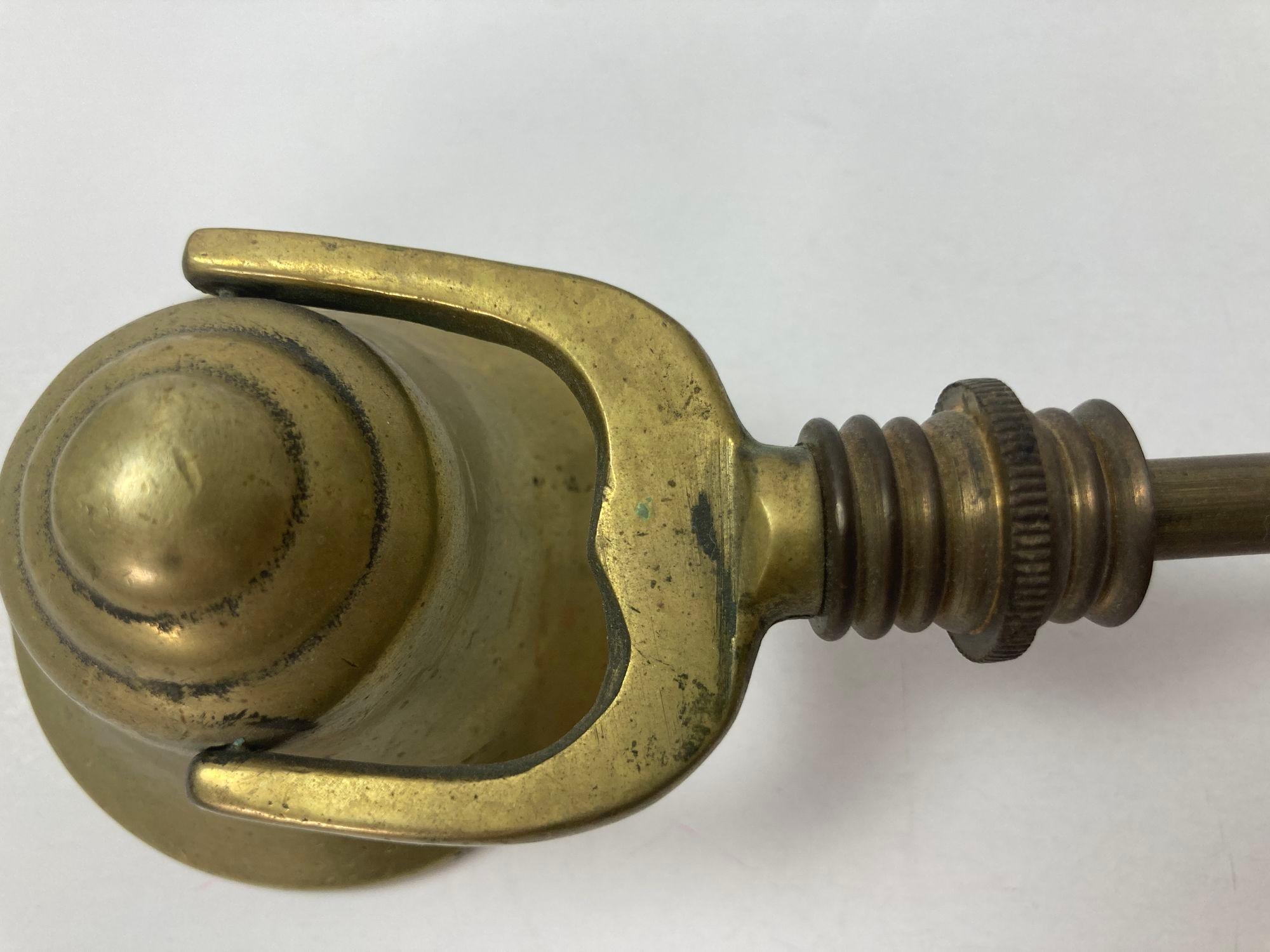 Antique Large Ornate Brass Victorian Candle Snuffer For Sale 7