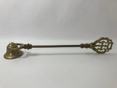 Antique Large Ornate Brass Victorian Candle Snuffer