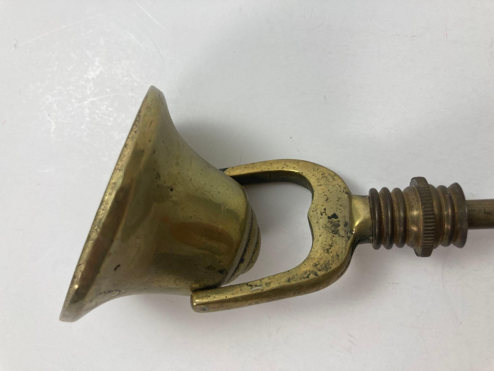 Antique Large Ornate Brass Victorian Candle Snuffer For Sale 3