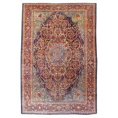 Antique Large Persian Fereghan Sarouk Rug, 19th Century