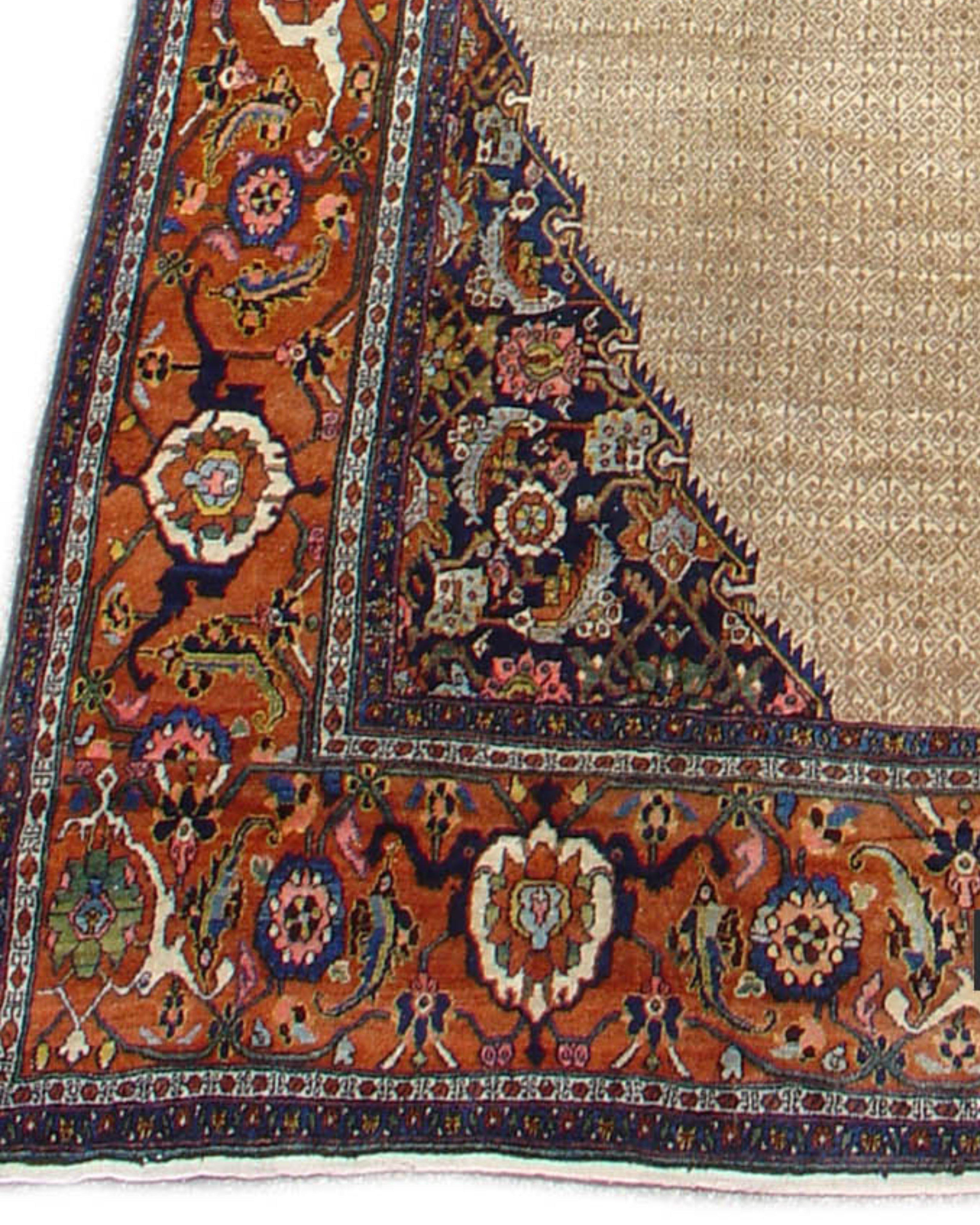 Antique Large Persian Hamadan Carpet, Early 20th Century In Excellent Condition For Sale In San Francisco, CA