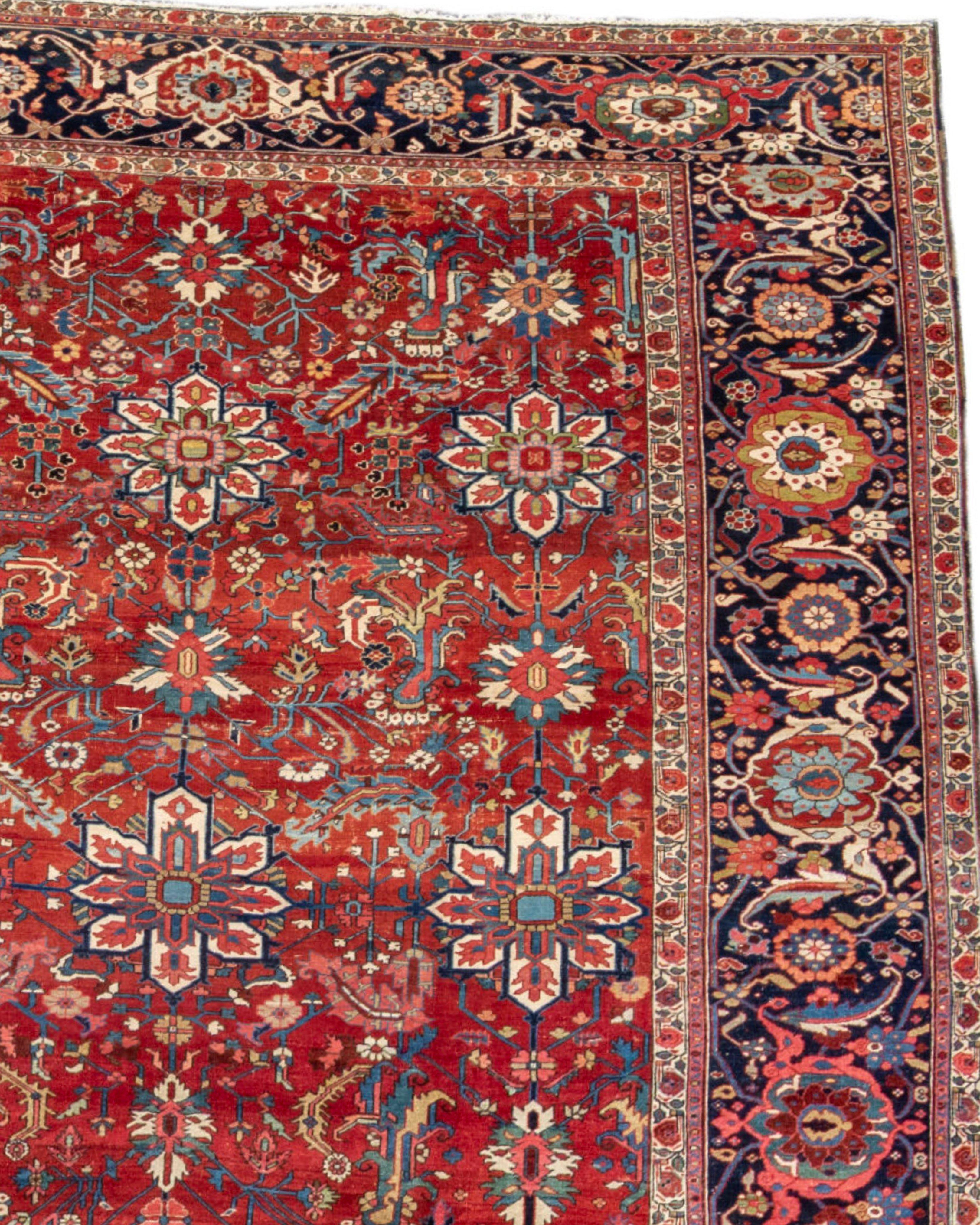 Antique Large Oversized Persian Heriz Carpet, Late 19th Century

Additional Information
Dimensions: 12'5