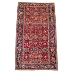 Antique Large Persian Heriz Carpet, Late 19th Century
