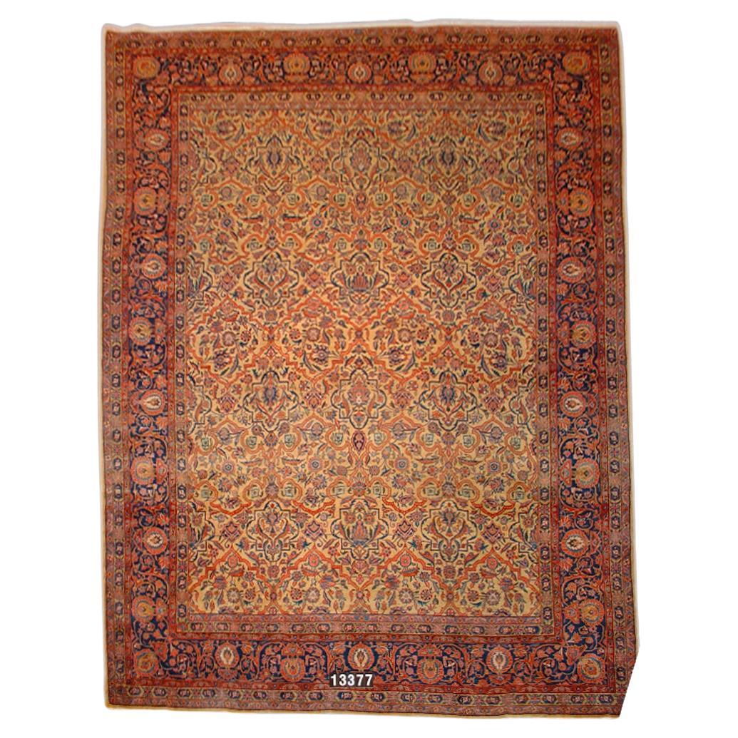 Antique Large Persian Kashan Rug, Early 20th Century For Sale