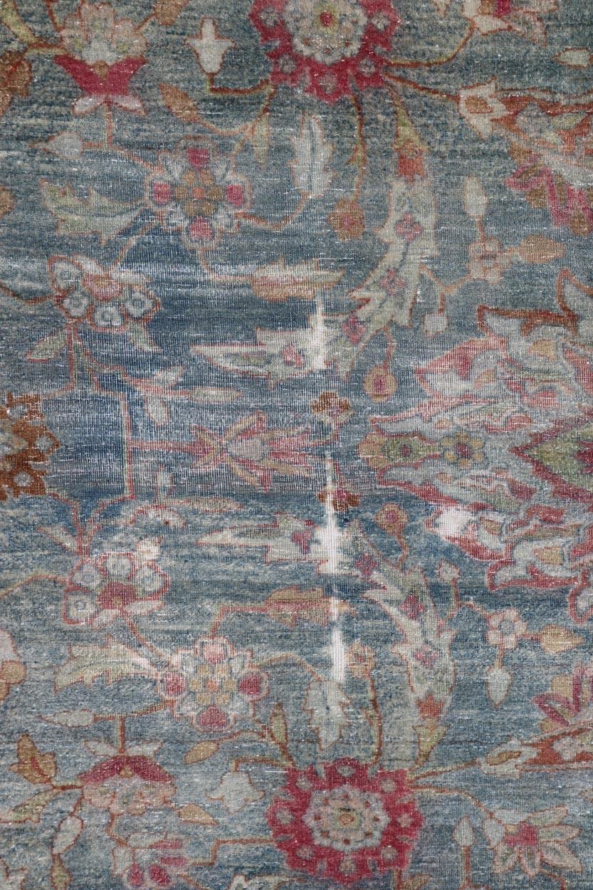Antique Large Persian Kerman Rug with Soft Floral All-Over Design 10'7 x 19'5 For Sale 2
