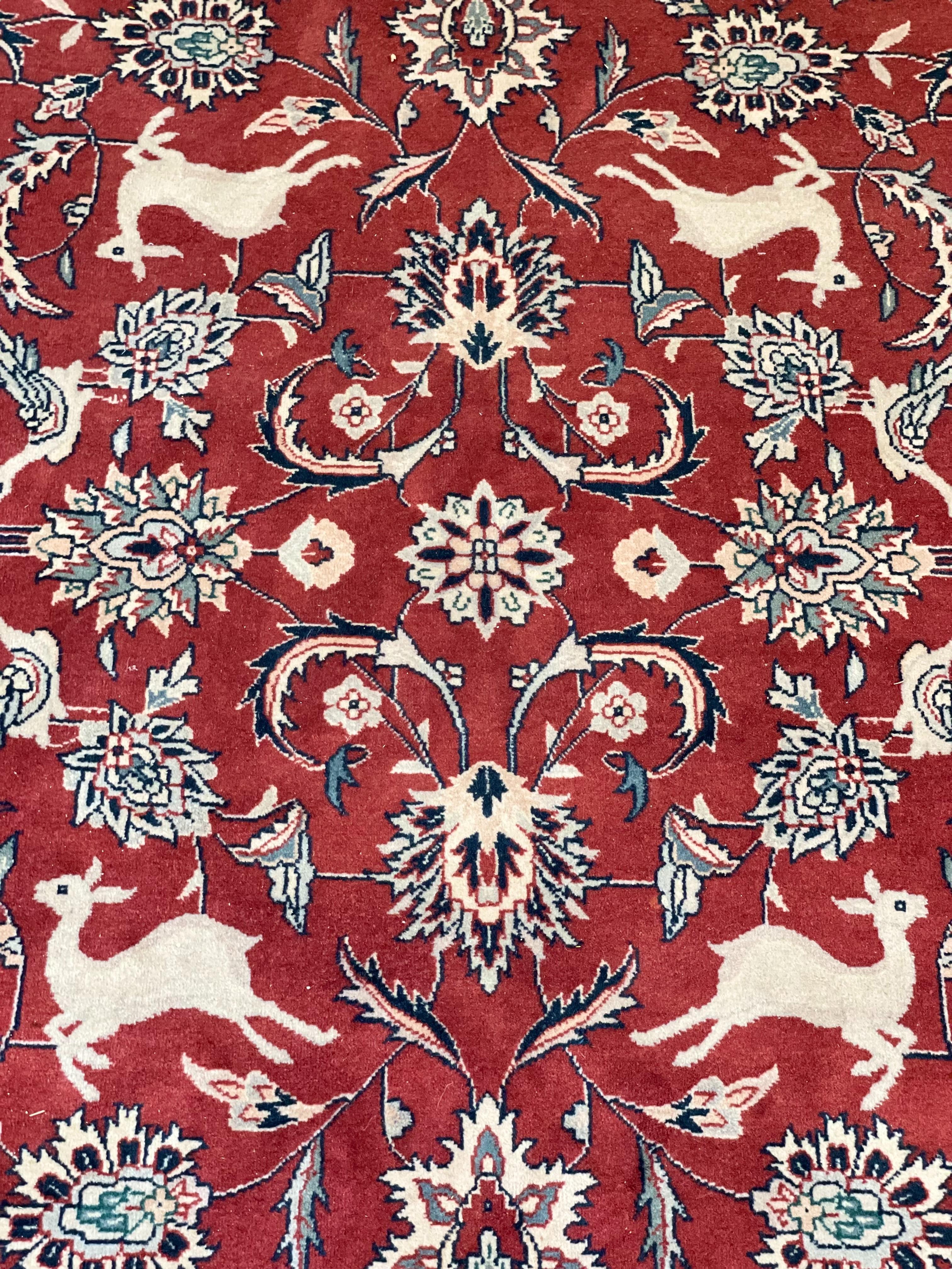 Antiker großer persischer Teppich aus reiner Wolle (Asiatisch) im Angebot