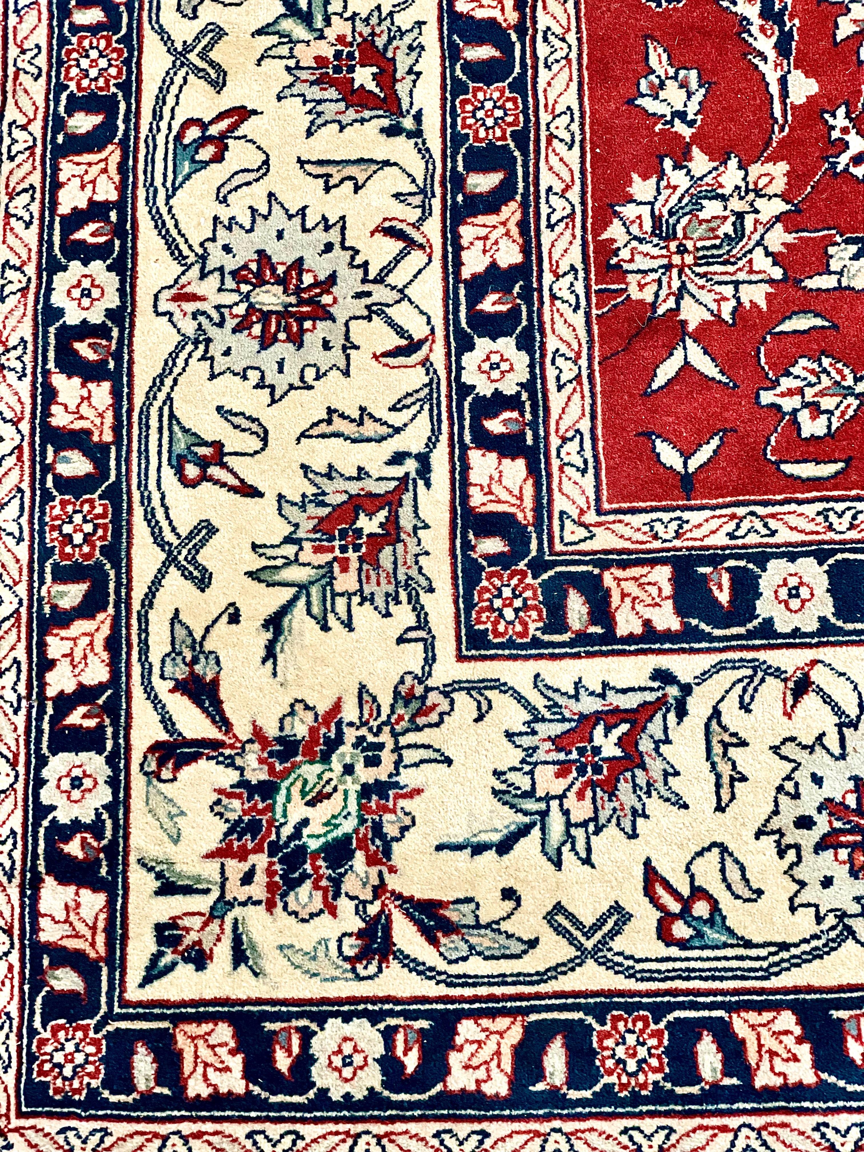 Antiker großer persischer Teppich aus reiner Wolle (19. Jahrhundert) im Angebot