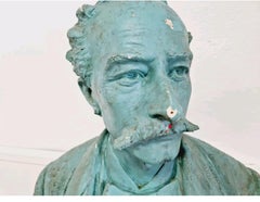 Antique Large Plaster Bust Life Size