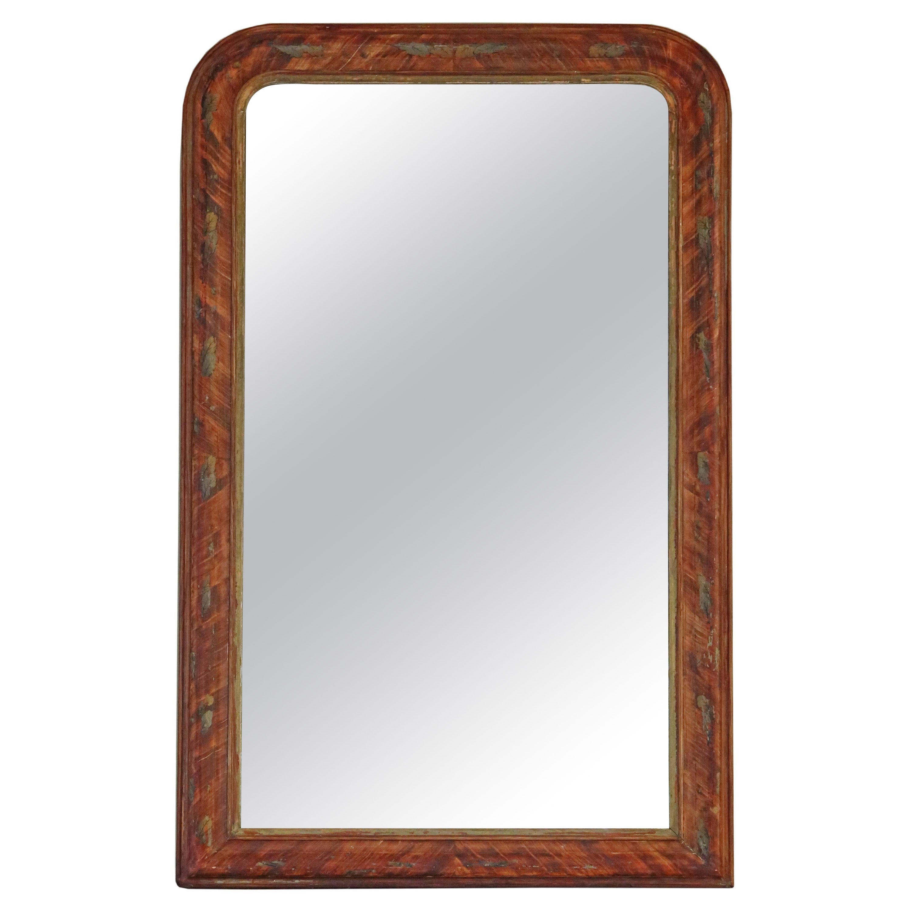Antique Large Quality Decorated Wall or Overmantle Mirror, 19th Century