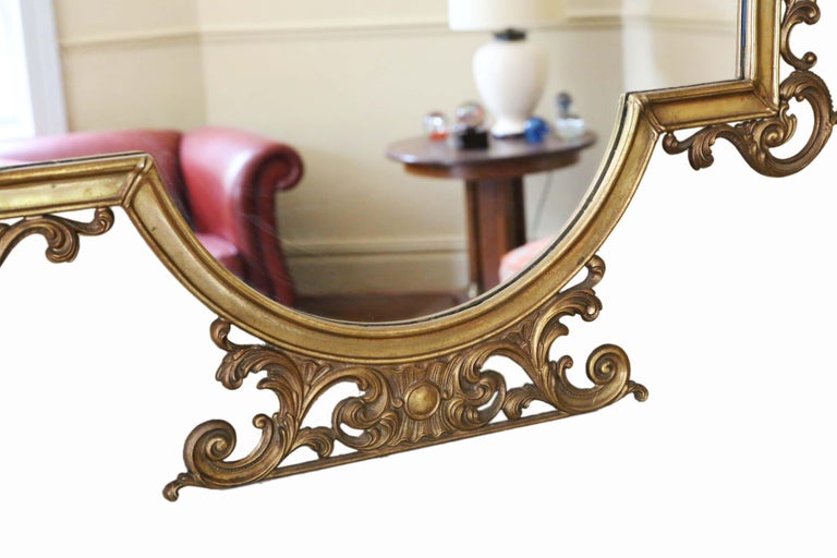 Antique Large Quality Early 20th Century Brass Ormolu Overmantel Wall ...