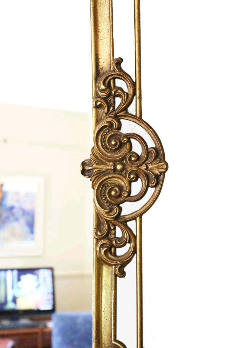 Antique Large Quality Early 20th Century Brass Ormolu Overmantel Wall ...