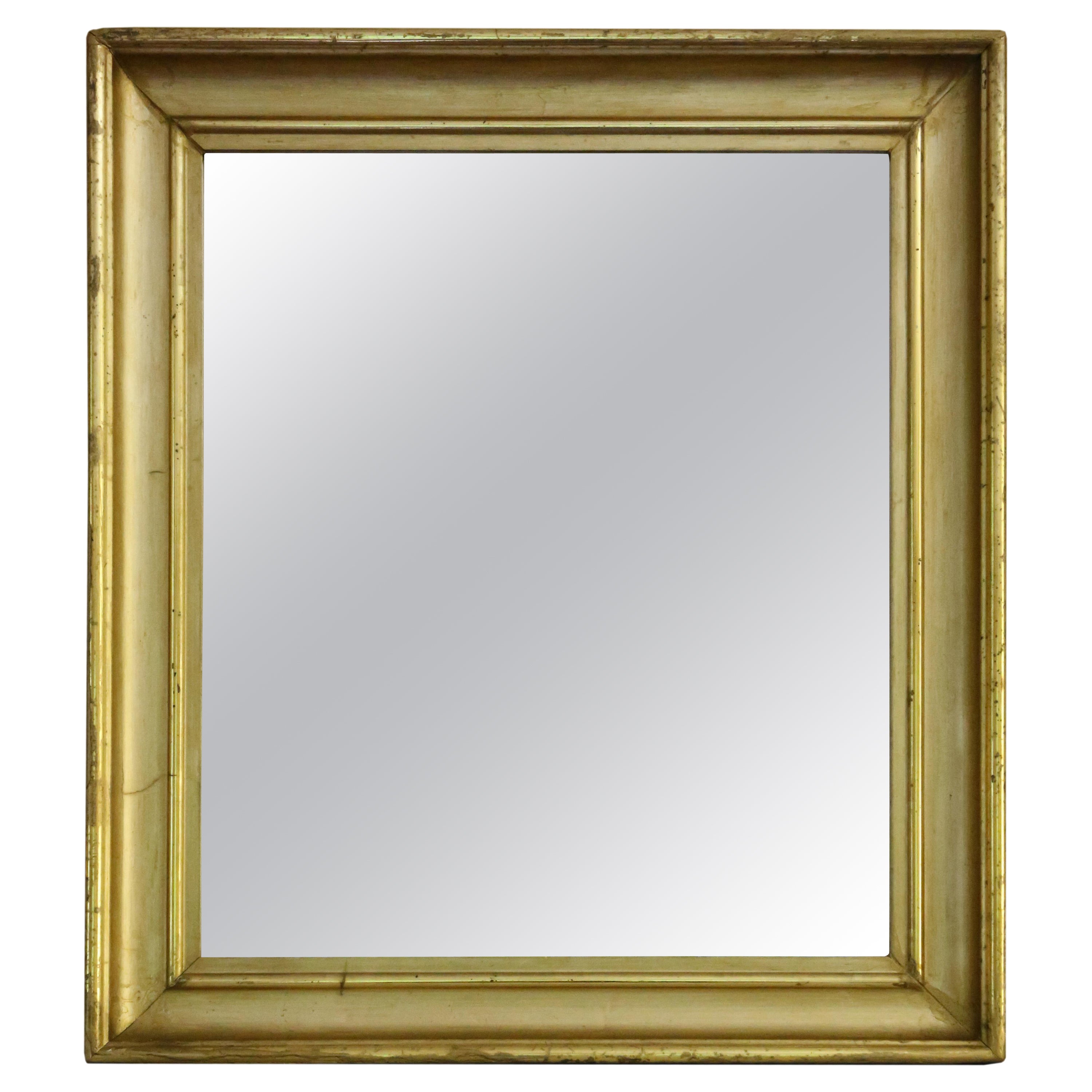 Antique large quality gilt C1900 overmantle wall mirror For Sale