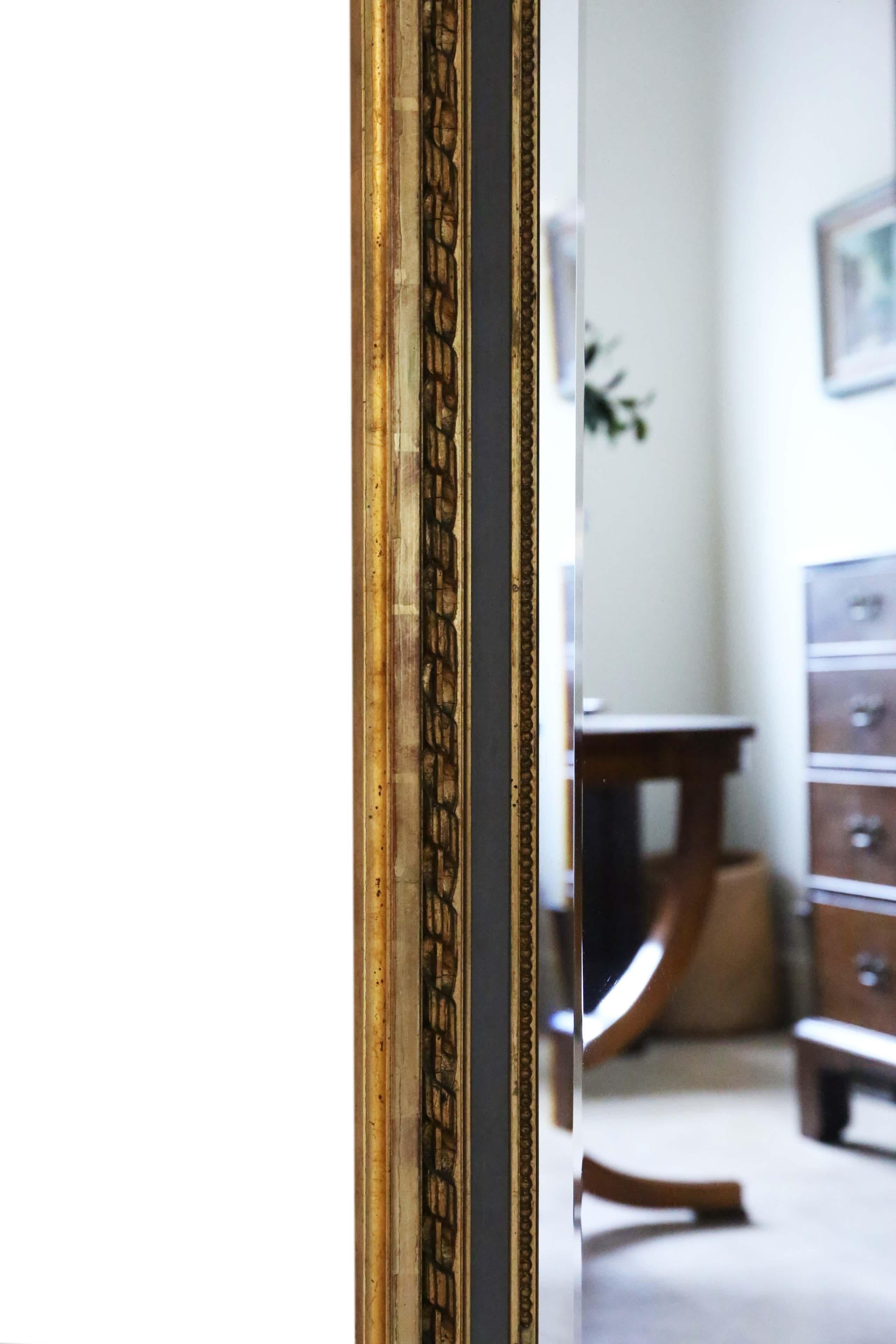 Antique Large Quality Gilt Full Height Wall Mirror Trumeau 19th Century In Good Condition In Wisbech, Cambridgeshire