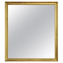 Antique large quality gilt overmantle wall mirror C1900