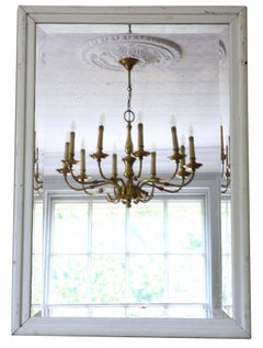 Antique Large Quality Painted Wall or Overmantle Mirror C1900