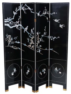 Antique Large Quality Victorian Chinoiserie C1900 Dressing Screen Room Divider