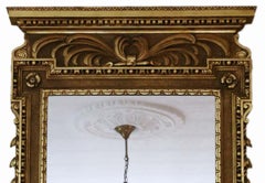 Antique Grand Rare Fine Quality Gilt overmantle ou Wall Mirror:: circa 1900