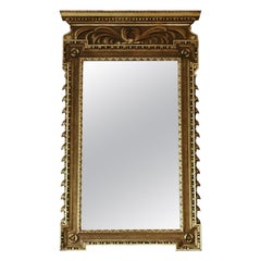 Antique Large Rare Fine Quality Gilt Overmantle or Wall Mirror, circa 1900 Antique Large Rare Fine Quality Gilt Overmantle or Wall Mirror, circa 1900