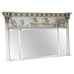 Antique Large Regency 19th Century Overmantle Wall Mirror – Fine Quality Early Antique Large Regency 19th Century Overmantle Wall Mirror – Fine Quality Early