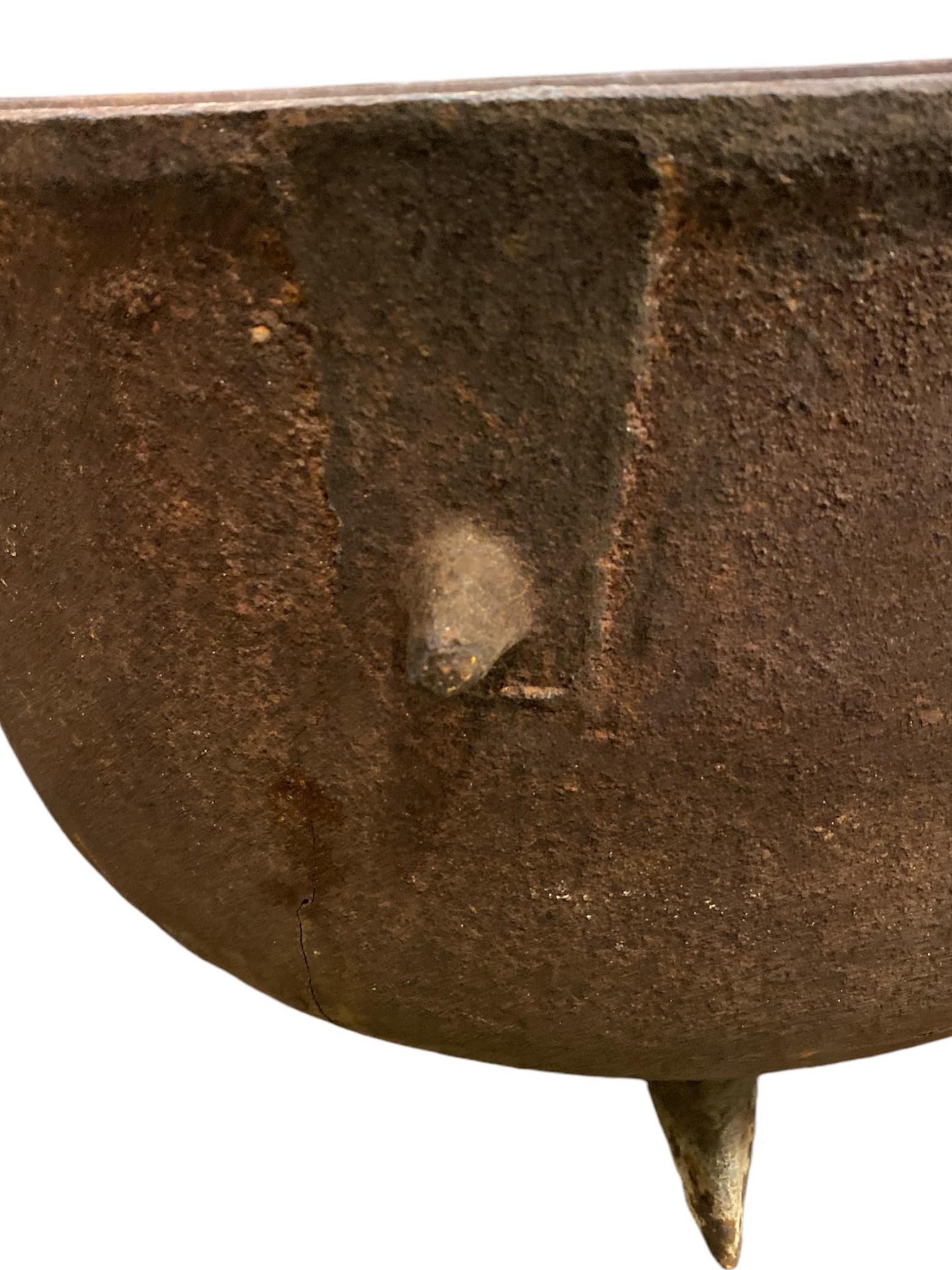 Américain Antique Large Round Cast Iron Kettle Cauldron Pot Fire Pit 17