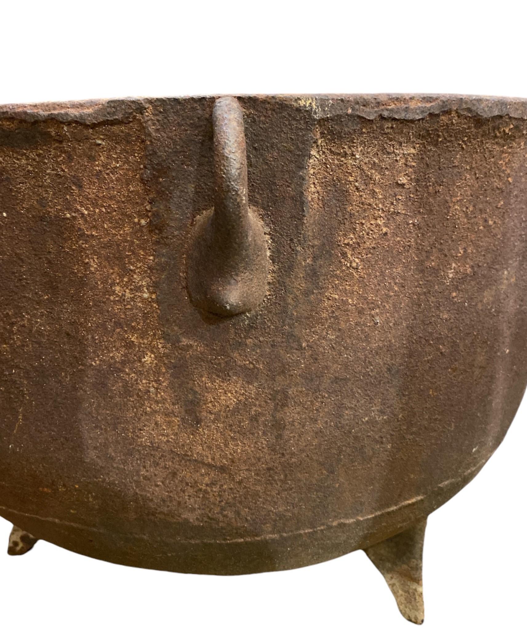 Moulage Antique Large Round Cast Iron Kettle Cauldron Pot Fire Pit 17