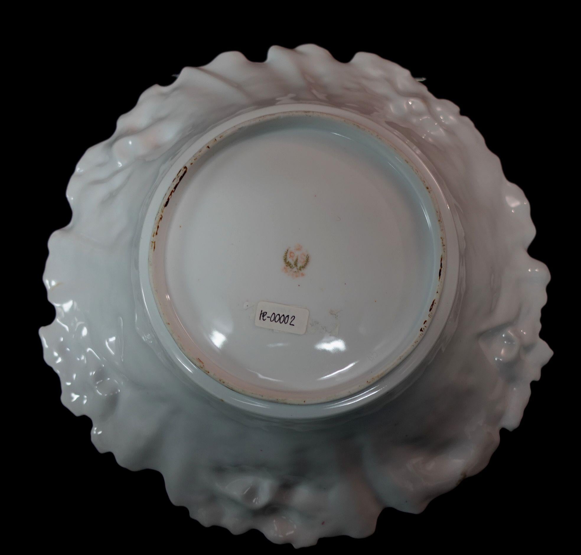 Antique Large RS Prussia German Porcelain Bowl, #R00002 For Sale 5