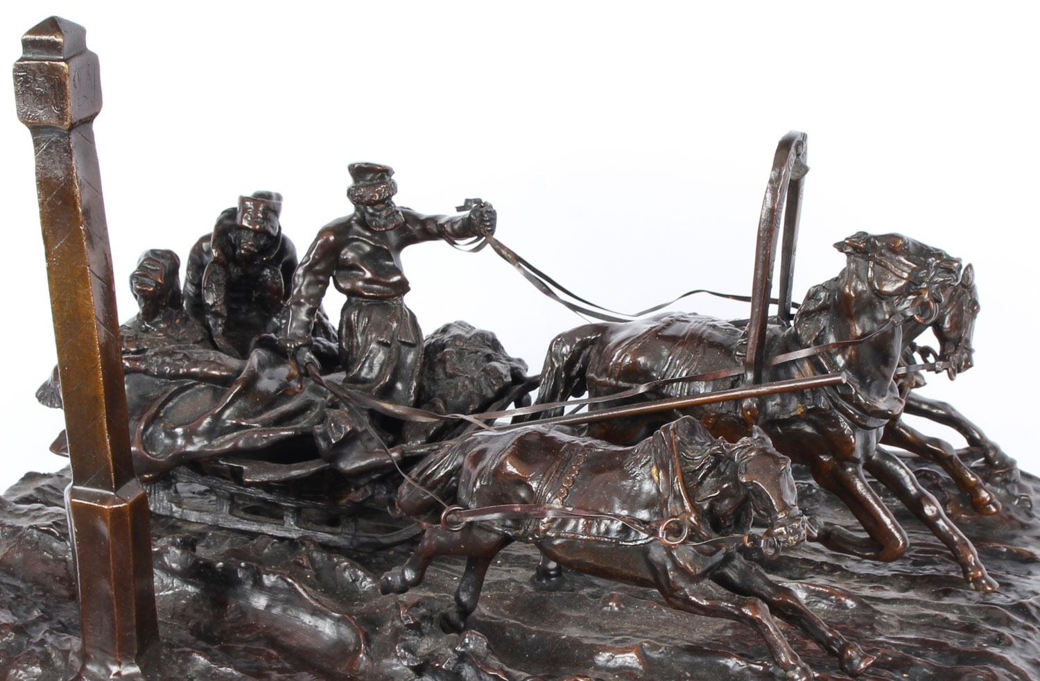 Sculpture russe ancienne en bronze d'après Vasily Grachev 20ème siècle en vente 6