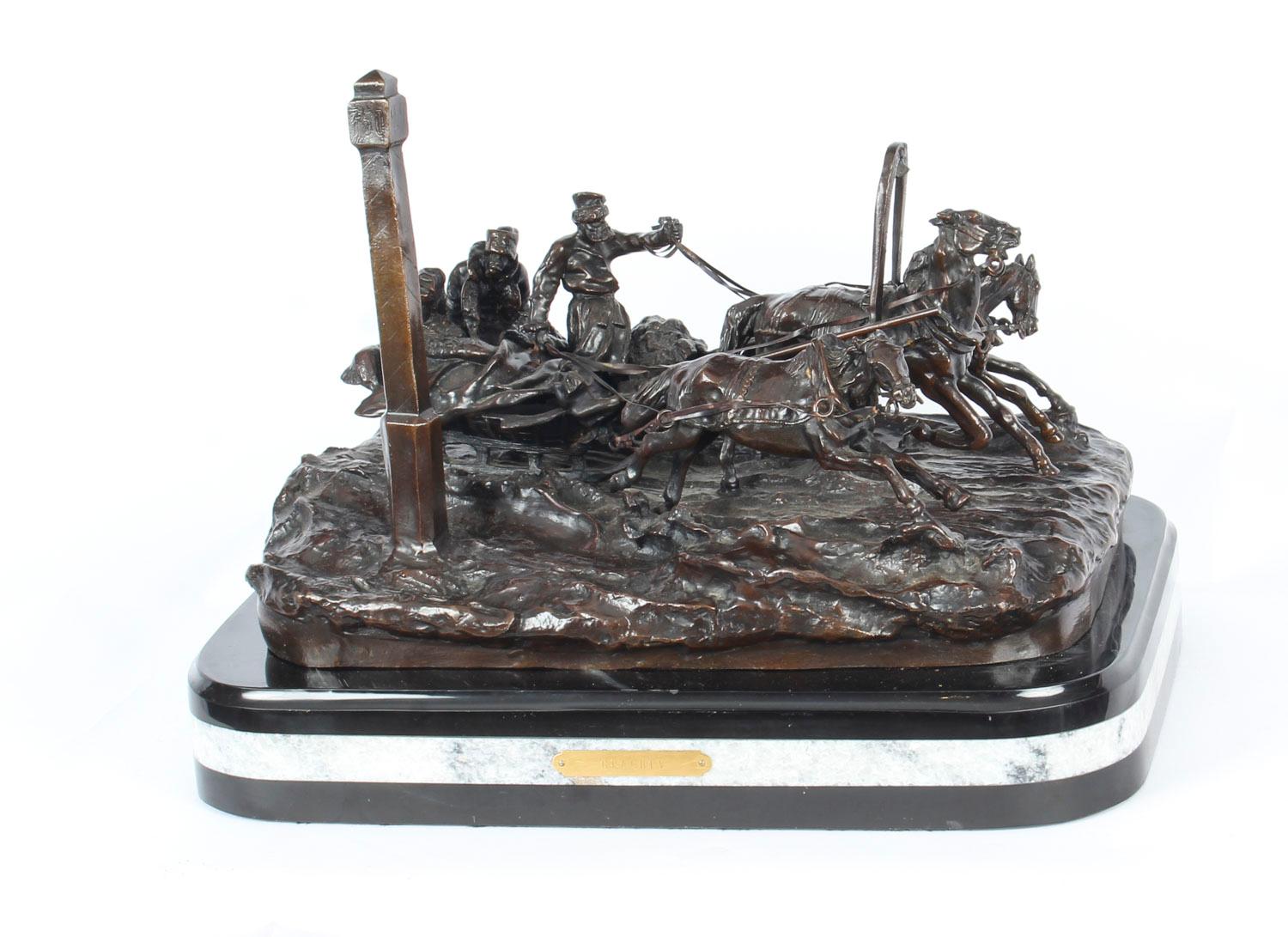 Sculpture russe ancienne en bronze d'après Vasily Grachev, 20e siècle en vente 12