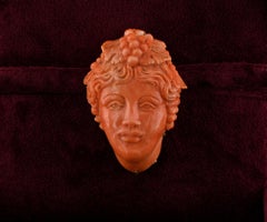 Antique Large Scale Coral Baccante Brooch
