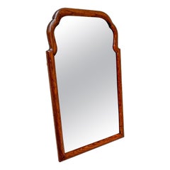 Antique Large Scalloped Mirror  Wood Framed Mirror