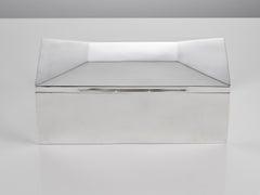 Antike große Silber-Zigarrenschachtel London 1897 von George Heath