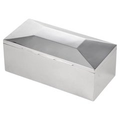 Antique Large Silver Cigar box London 1897 by George Heath